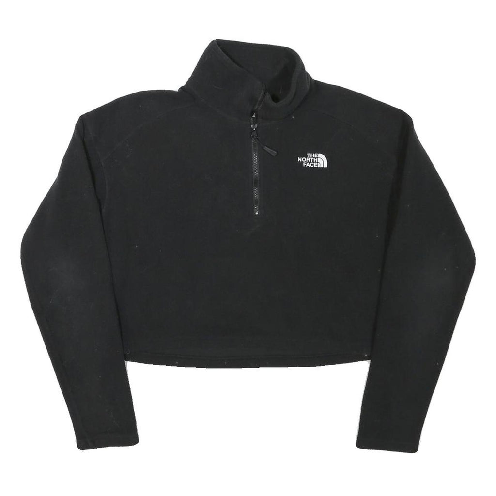 THE NORTH FACE Womens Black Zip Fleece Jacket S Polyester Blend Warm Casual