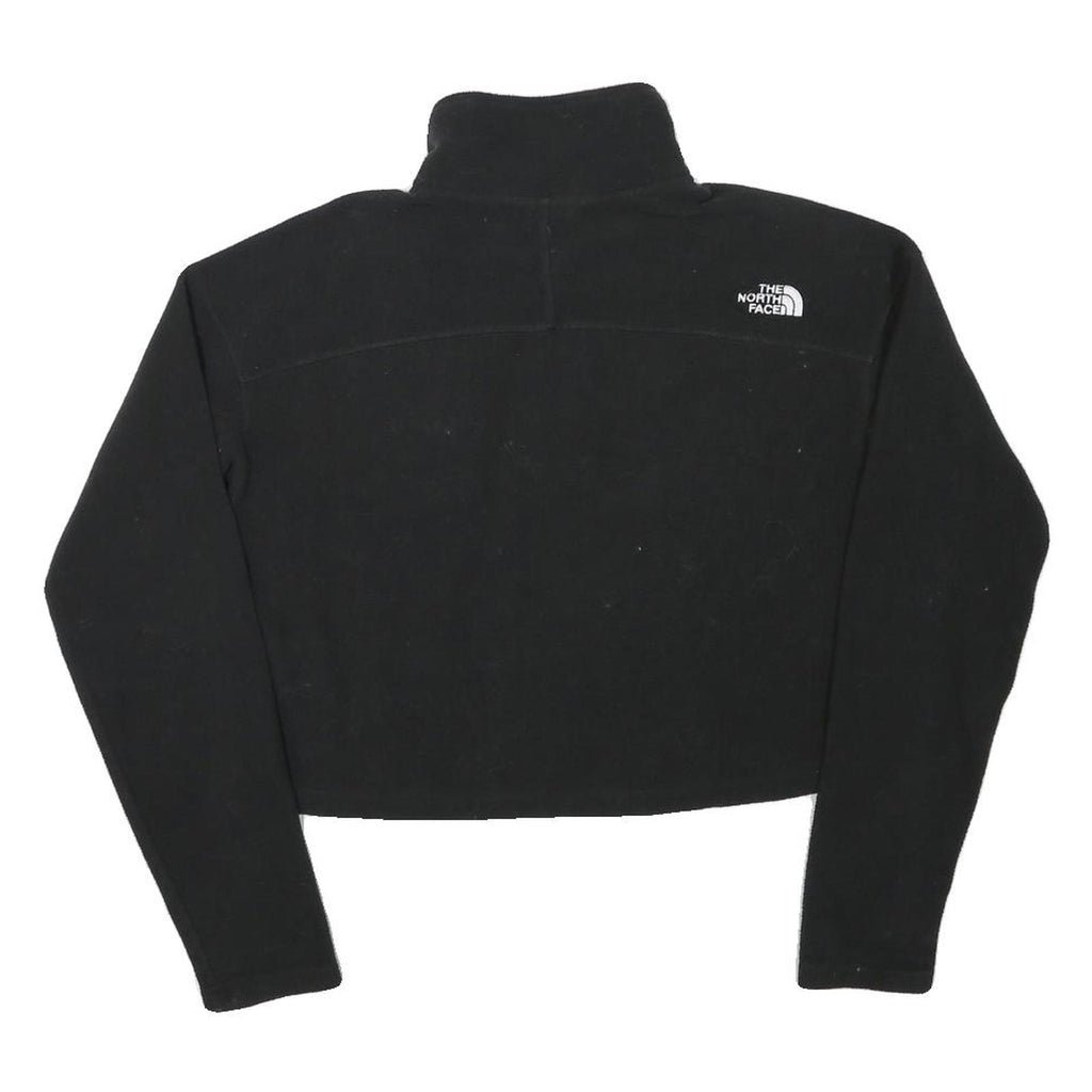 THE NORTH FACE Womens Black Zip Fleece Jacket S Polyester Blend Warm Casual