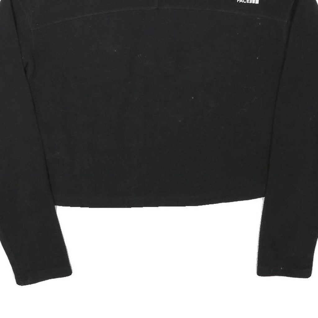 THE NORTH FACE Womens Black Zip Fleece Jacket S Polyester Blend Warm Casual