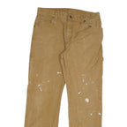 DICKIES Mens Regular Fit Beige Workwear Cotton Blend Trousers W33 L30 Durable