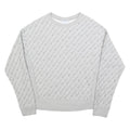 CHAMPION REVERSE WEAVE Womens Grey Crew Neck L Cotton Blend Printed Sweatshirt