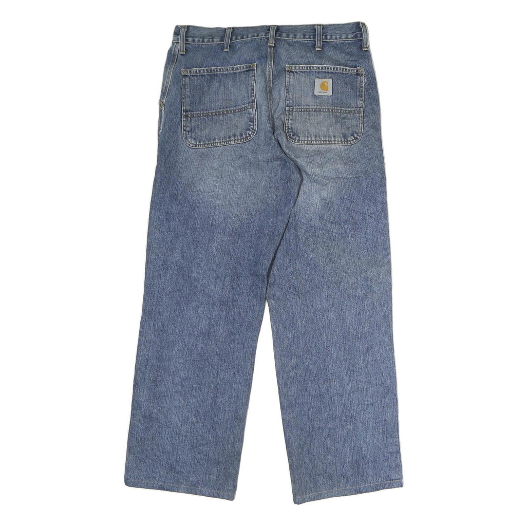 CARHARTT Mens Blue Regular Straight Denim Medium W32 L29 Casual Workwear Jeans