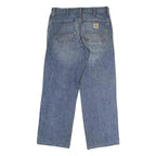 CARHARTT Mens Blue Regular Straight Denim Medium W32 L29 Casual Workwear Jeans