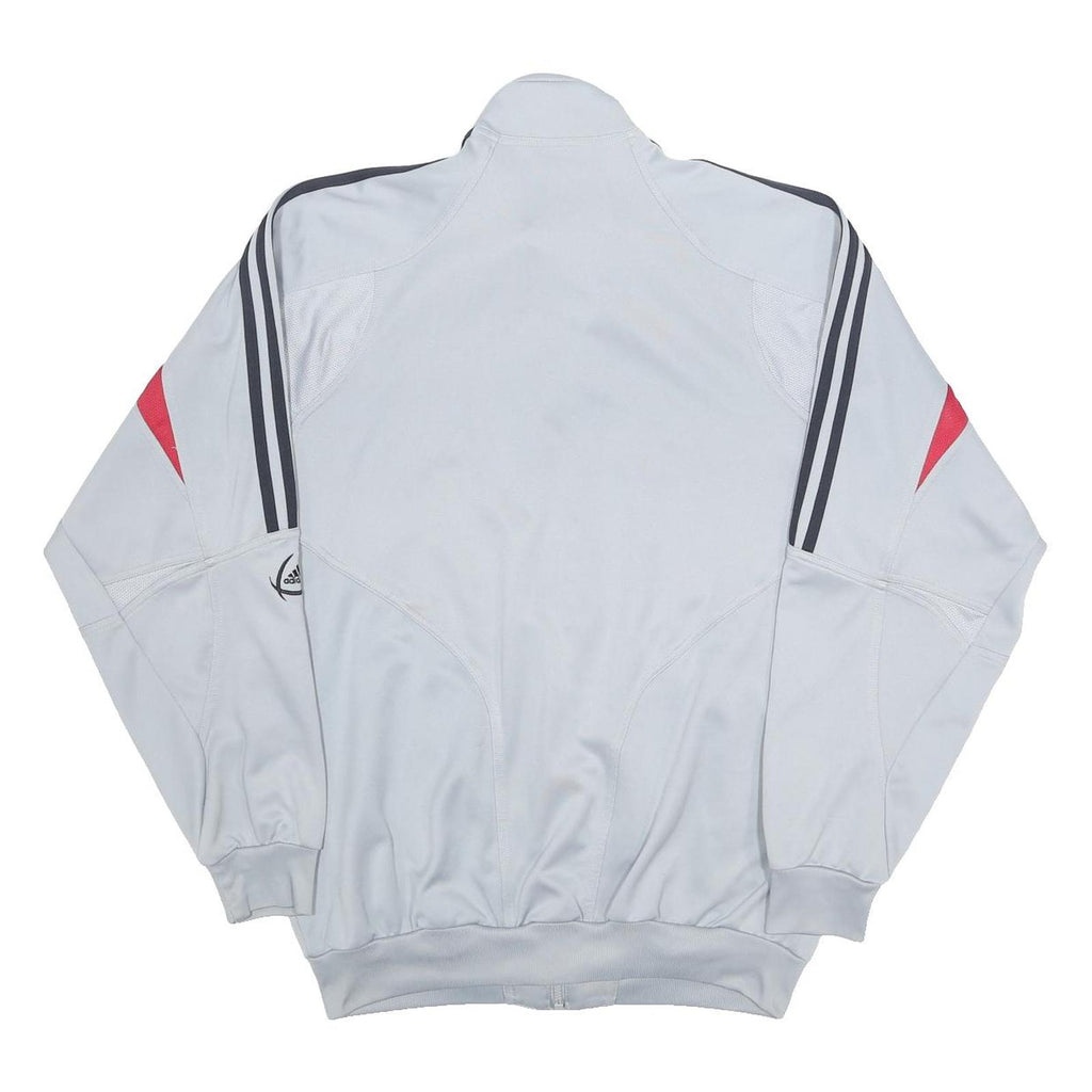 ADIDAS Mens White & Red FC Bayern Munich Track Jacket S Polyester Zip Sportswear