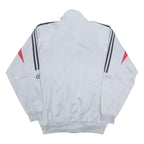 ADIDAS Mens White & Red FC Bayern Munich Track Jacket S Polyester Zip Sportswear
