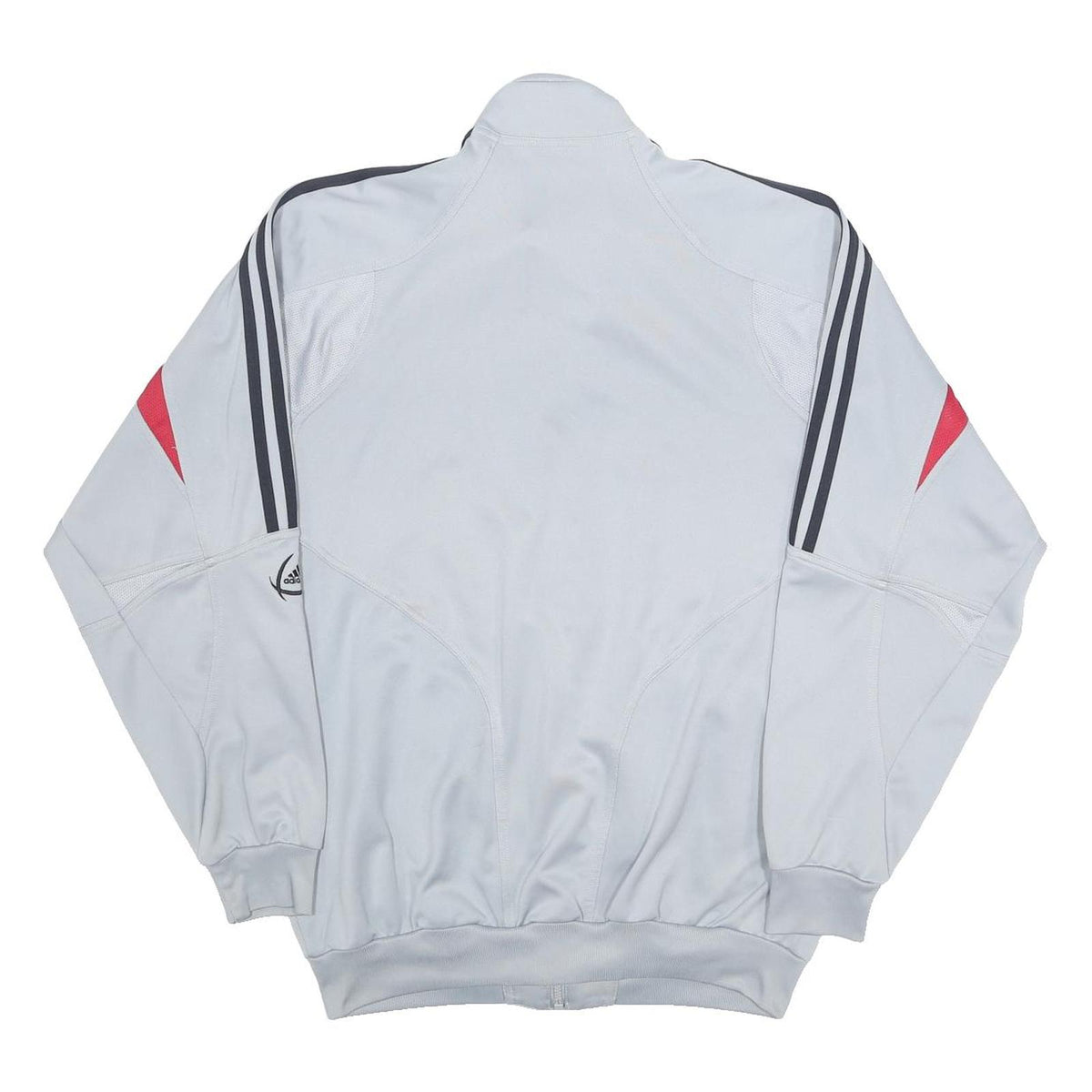 ADIDAS Mens White & Red FC Bayern Munich Track Jacket S Polyester Zip Sportswear
