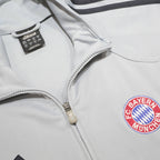 ADIDAS Mens White & Red FC Bayern Munich Track Jacket S Polyester Zip Sportswear