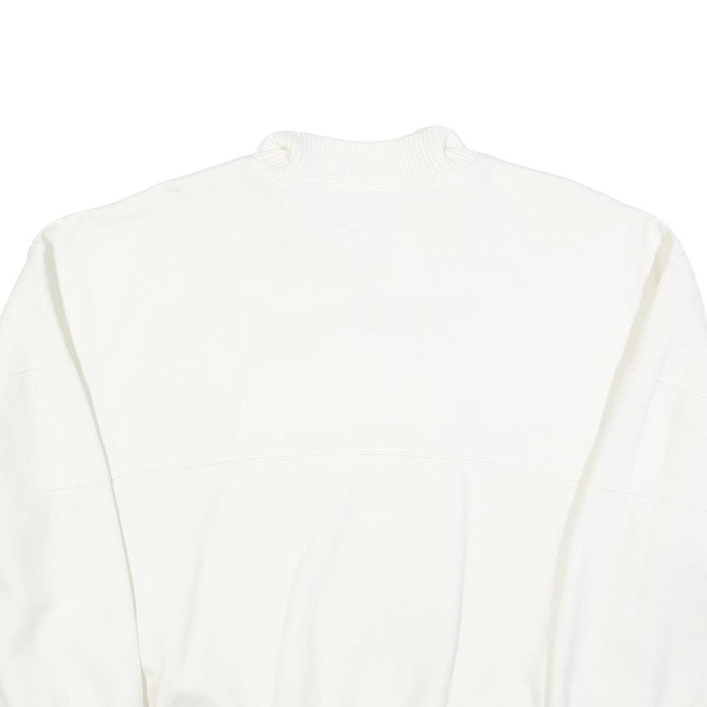 SDI Womens White Ski Wear Collar XL Cotton Blend Pullover Sweatshirt Ski Style