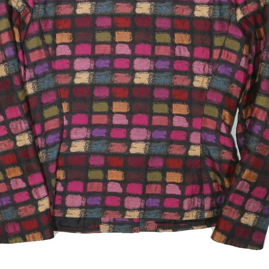 PAULA KLEIN Womens Colourblock Jacket S Woven Button Closure Elegant Office Wear