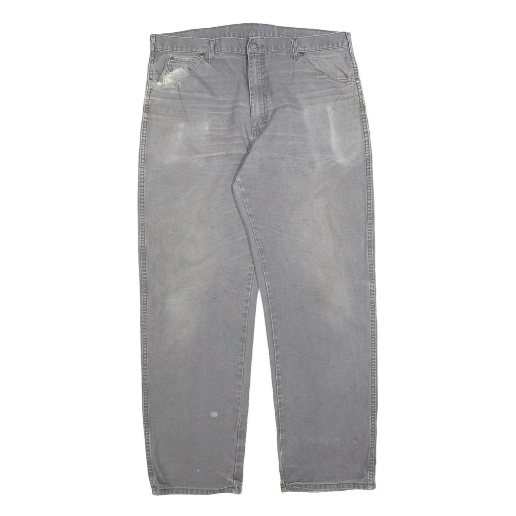 DICKIES Mens Relaxed Grey Denim W38 L32 Workwear Jeans Zip Closure