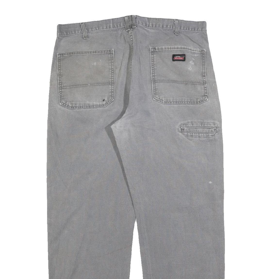 DICKIES Mens Relaxed Grey Denim W38 L32 Workwear Jeans Zip Closure