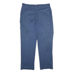 DICKIES Mens Polyester Blend Blue Regular Fit Straight Leg Trousers W38 L32