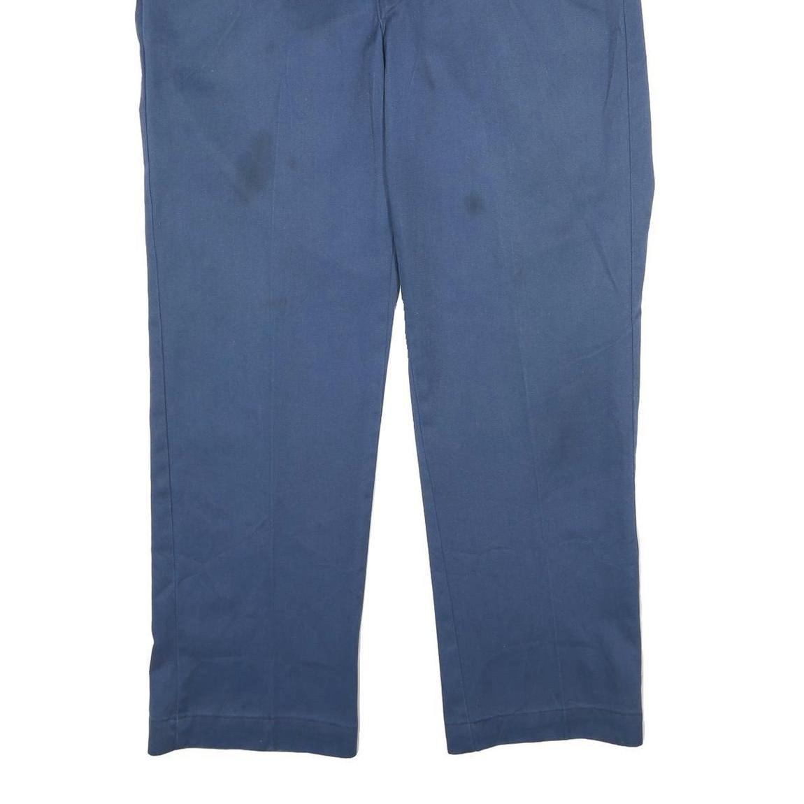DICKIES Mens Polyester Blend Blue Regular Fit Straight Leg Trousers W38 L32