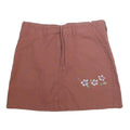 INDIGO REIN Womens Rust Floral Embroidered Mini Cotton Skirt Size S Casual