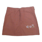INDIGO REIN Womens Rust Floral Embroidered Mini Cotton Skirt Size S Casual