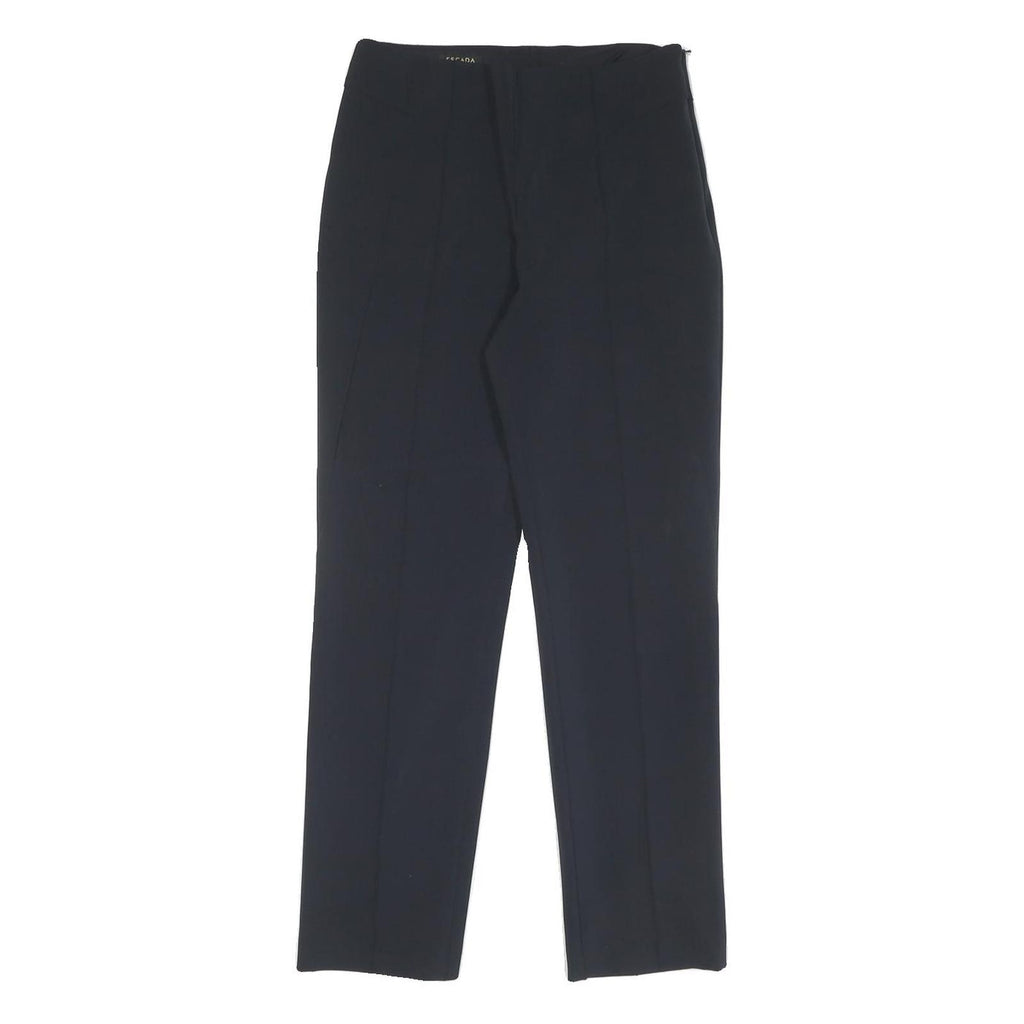 ESCADA Womens Polyester Blend Navy Regular Straight Trousers W28 L27 Smart