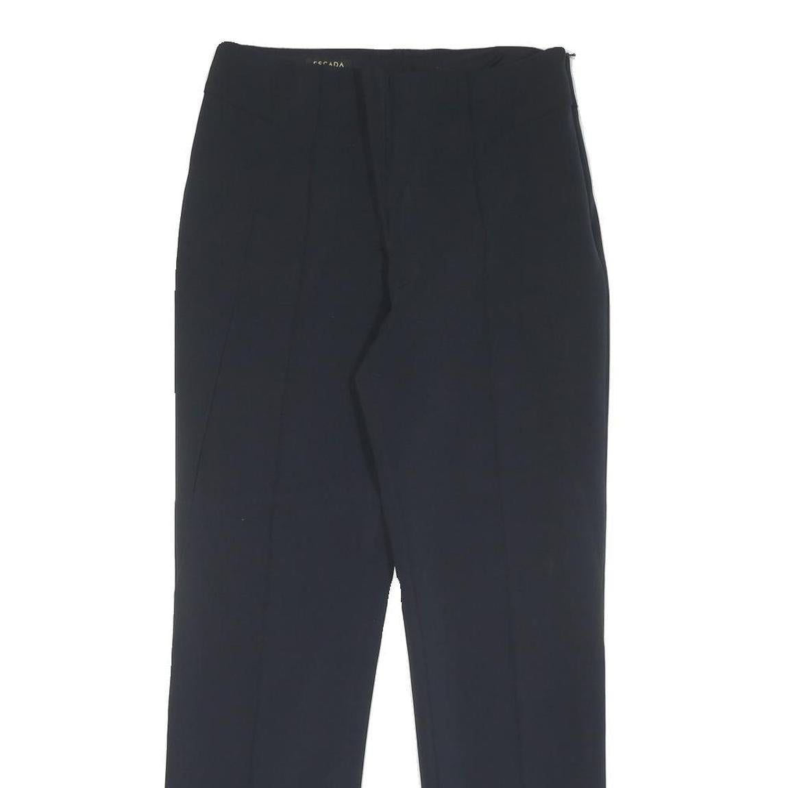 ESCADA Womens Polyester Blend Navy Regular Straight Trousers W28 L27 Smart