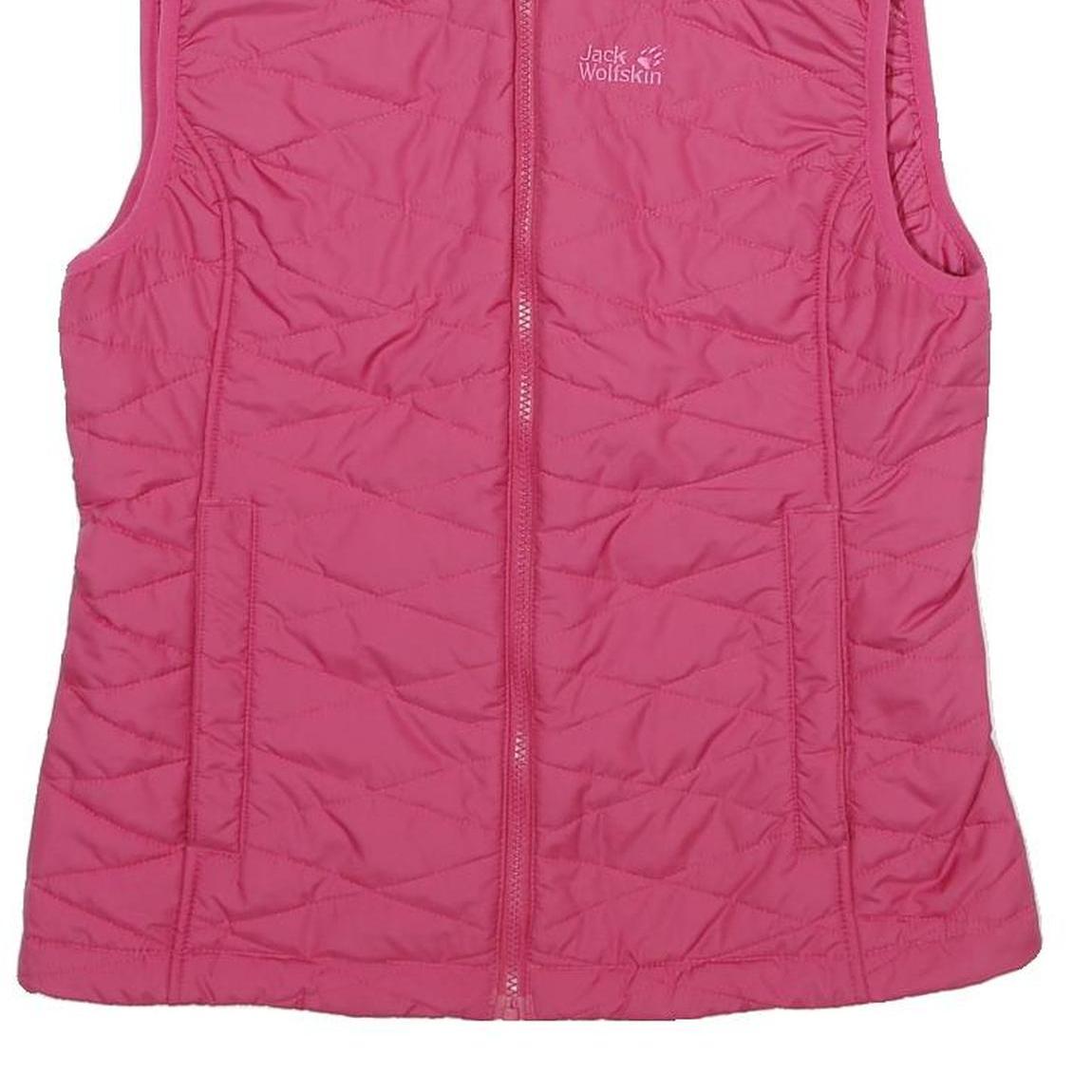 JACK WOLFSKIN Womens Pink Sleeveless Quilted Jacket S Polyester Outdoor Zip
