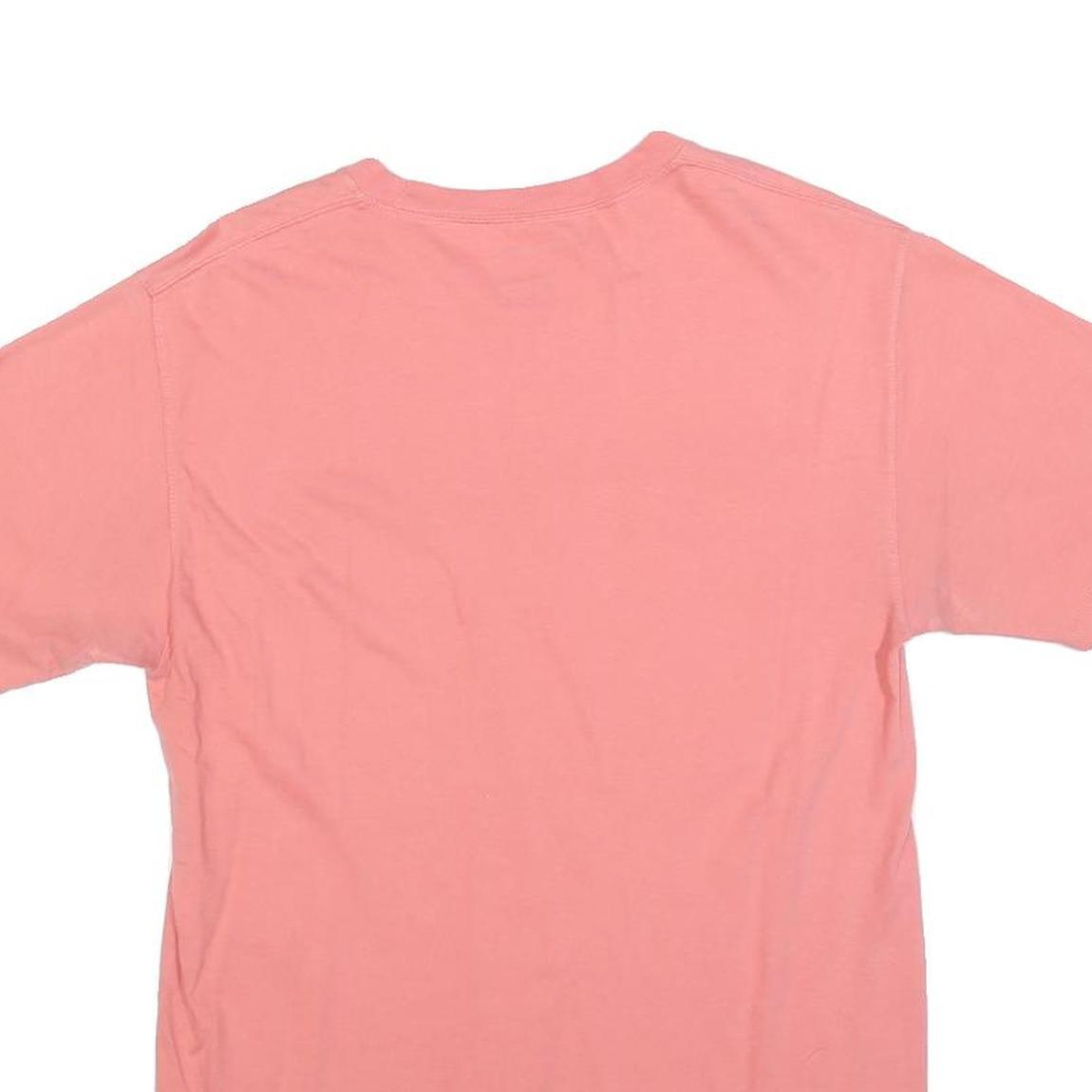 CHAMPION Womens Pink Cotton Blend Logo Graphic T-Shirt S Short Sleeve Crew Neck