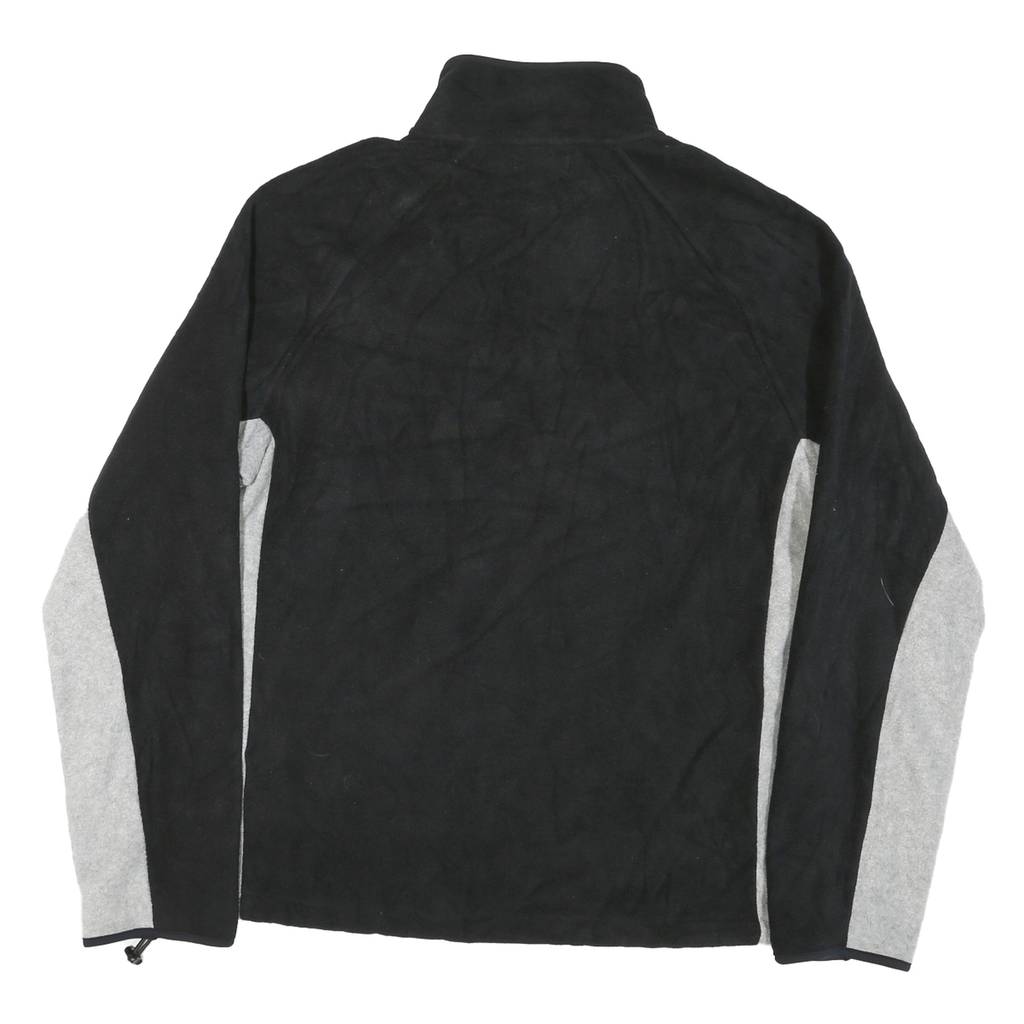 NAUTICA Mens Black & Grey Plain Pullover Jumper Crew Neck Basic Knit L Polyester