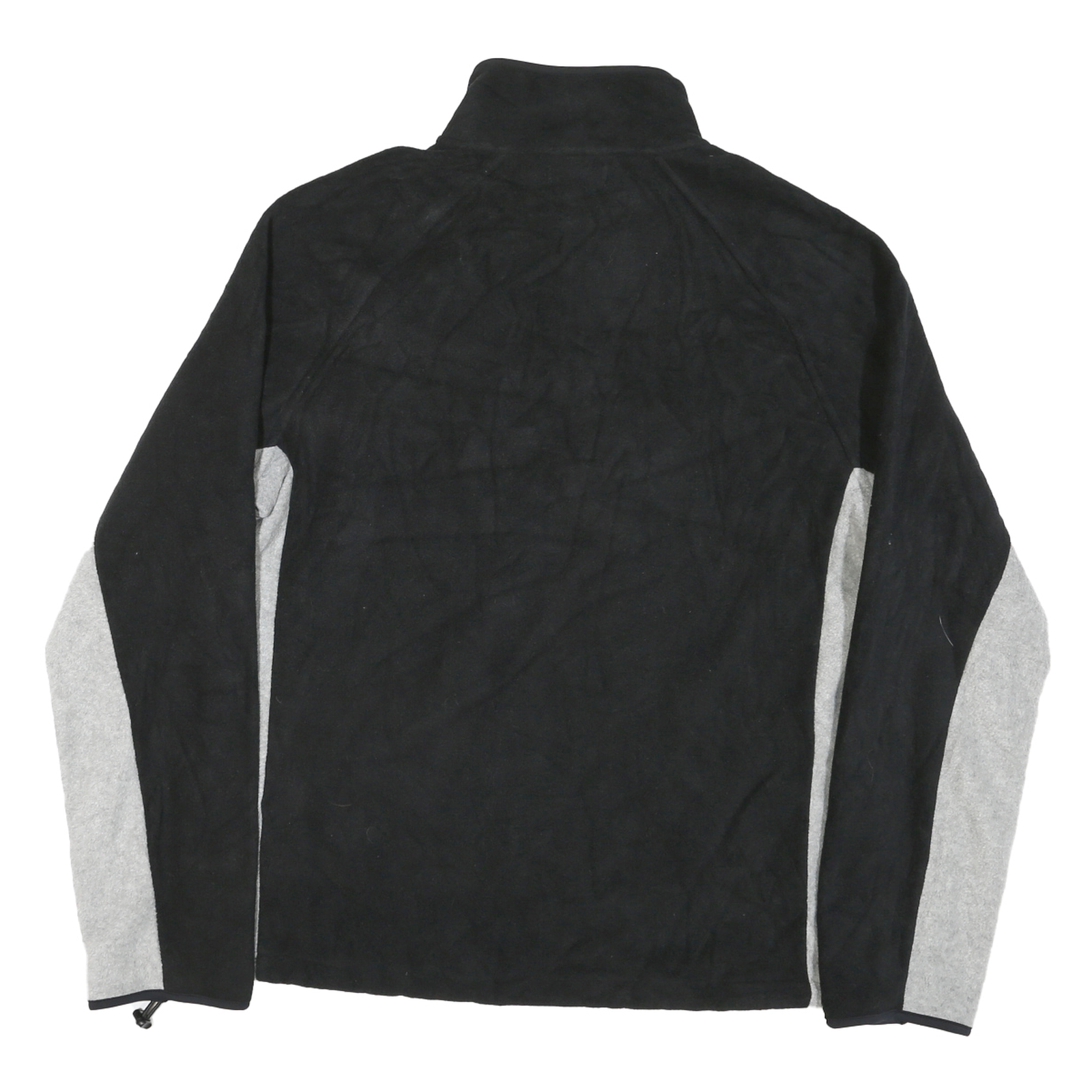NAUTICA Mens Black & Grey Plain Pullover Jumper Crew Neck Basic Knit L Polyester