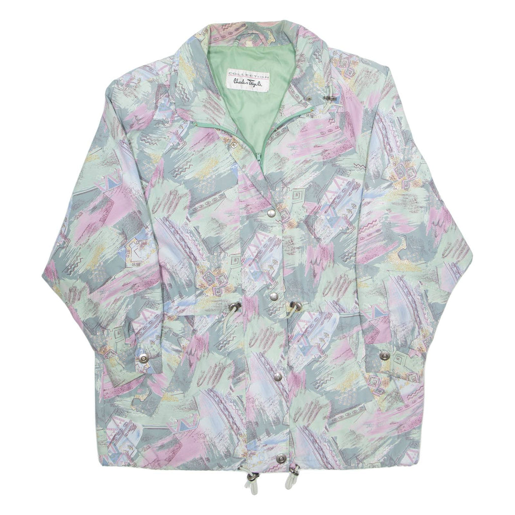 CHARLES VOGELE Mens Jacket Green Crazy Pattern L