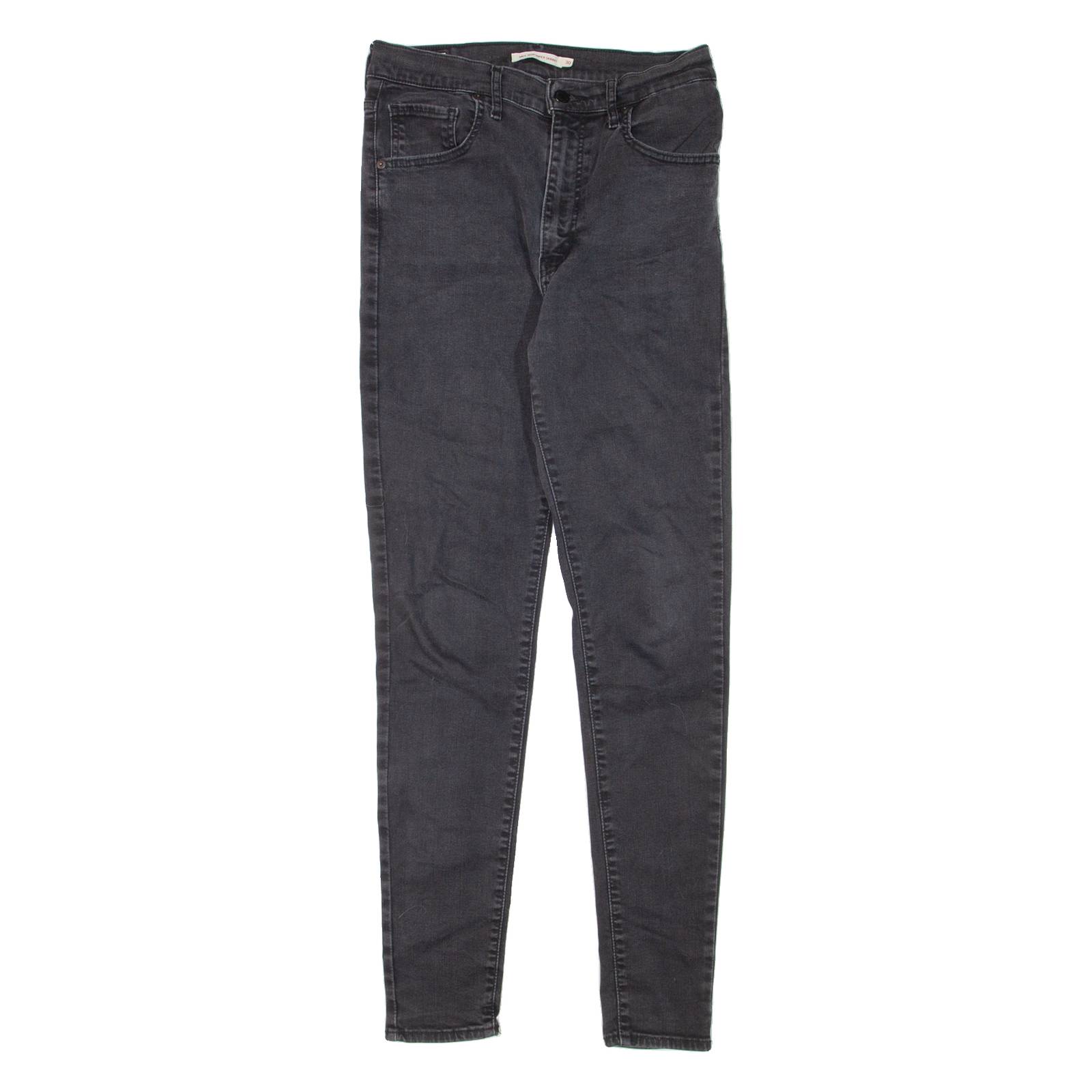 LEVI'S Mile High BIG E Womens Jeans Black Slim Skinny W30 L32