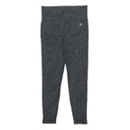 GYMSHARK Womens Leggings Black Slim Skinny S W24 L24 Animal Print Drawstring