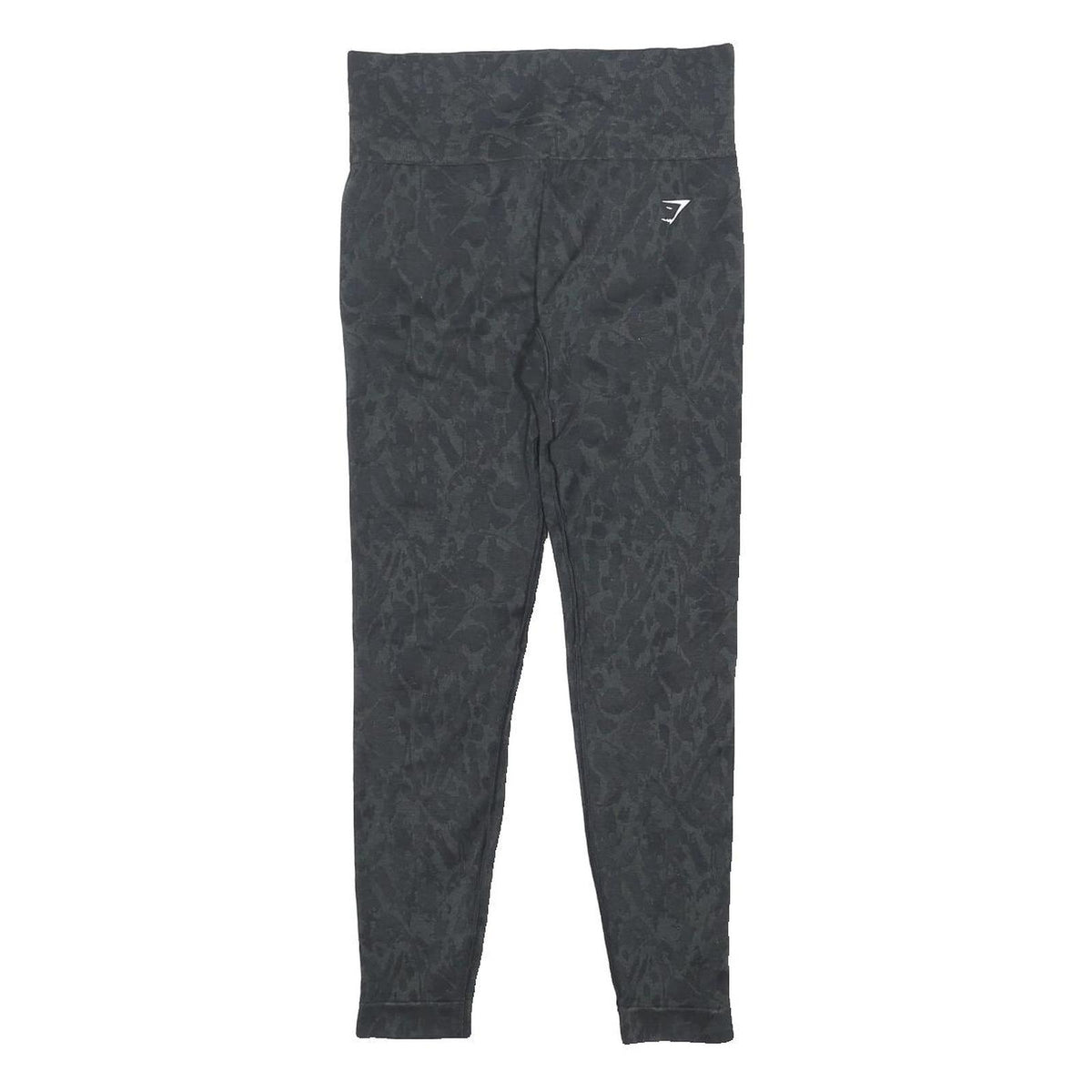 GYMSHARK Womens Leggings Black Slim Skinny S W24 L24 Animal Print Drawstring