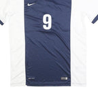 NIKE Mens Navy & White Athletic T-Shirt M Short Sleeve V-Neck Sports Jersey