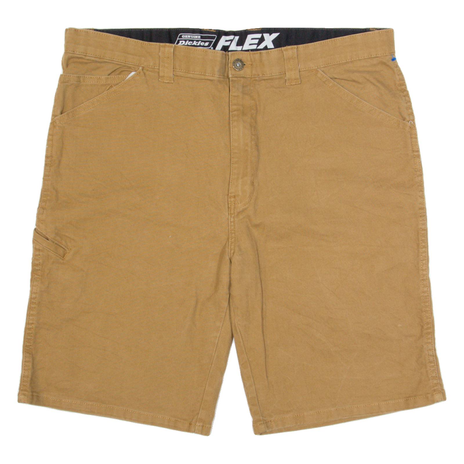 DICKIES Flex Mens Workwear Shorts Brown XL W38