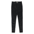 LEVI'S Womens Slim Black Cotton Blend Zip Trousers W25 L30 Womens Slim Fit