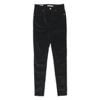 LEVI'S Womens Slim Black Cotton Blend Zip Trousers W25 L30 Womens Slim Fit