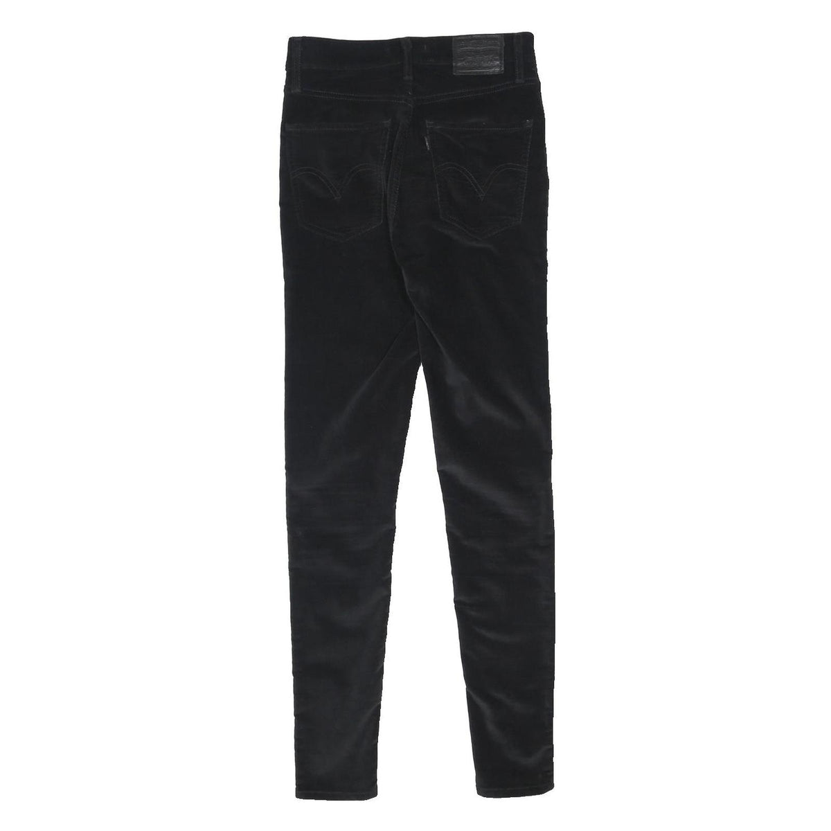 LEVI'S Womens Slim Black Cotton Blend Zip Trousers W25 L30 Womens Slim Fit