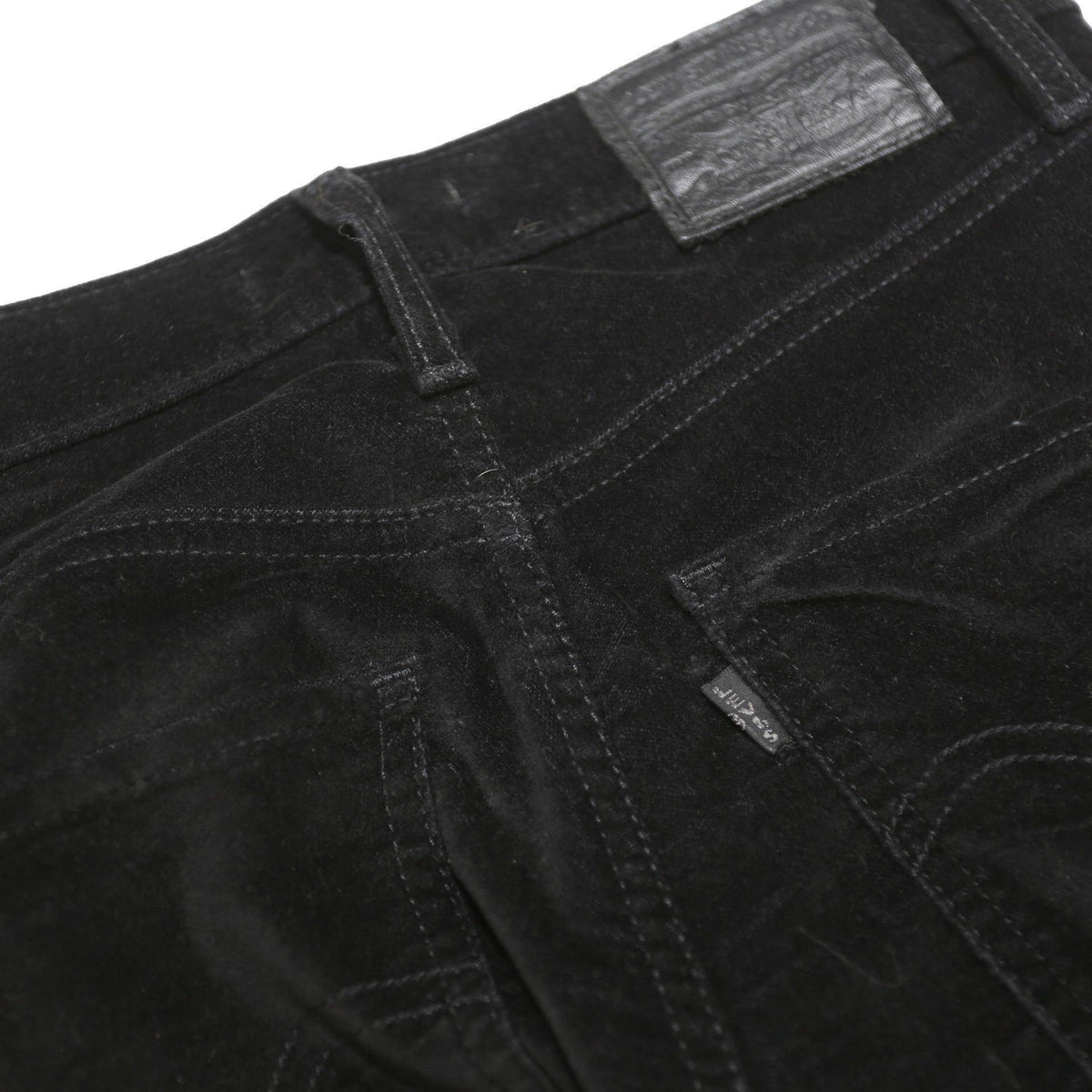 LEVI'S Womens Slim Black Cotton Blend Zip Trousers W25 L30 Womens Slim Fit