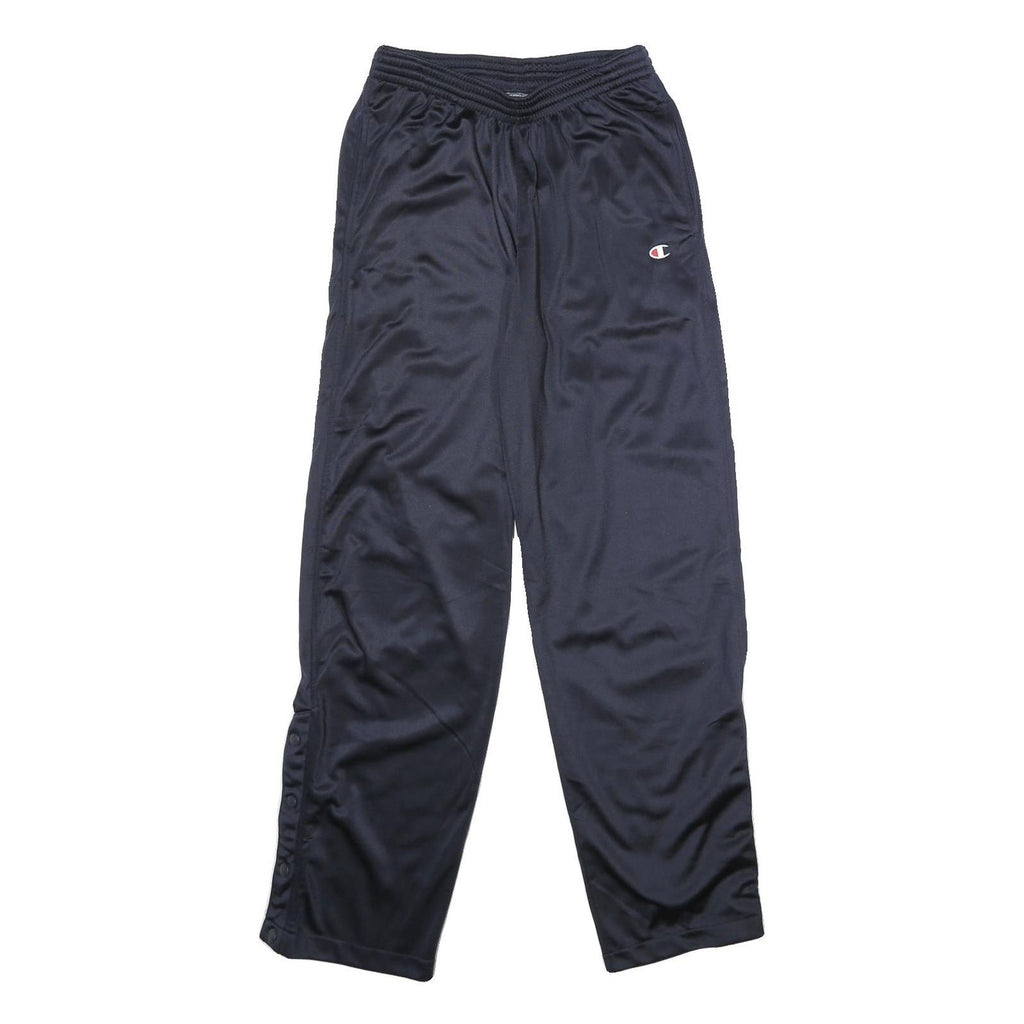 CHAMPION Mens Joggers Black S W26 L31 Slim Tapered Snap Button Track Pants