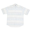 ESQUIRE FASHION Mens Shirt White 90s Crazy Pattern L