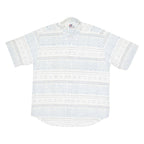 ESQUIRE FASHION Mens Shirt White 90s Crazy Pattern L
