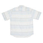 ESQUIRE FASHION Mens Shirt White 90s Crazy Pattern L