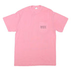 SUN Womens Pink & Blue Papeete Graphic T-Shirt L Short Sleeve Crew Neck Summer