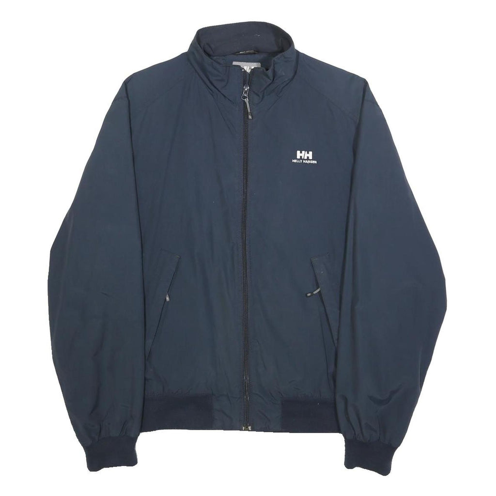 HELLY HANSEN Mens Navy Blue Jacket S Polyamide Plain Zip Outdoor Light Layer