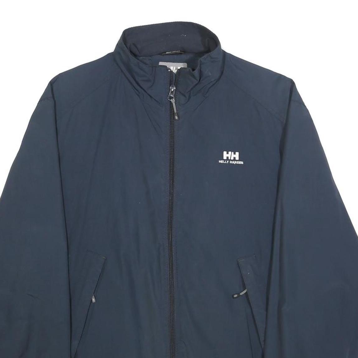 HELLY HANSEN Mens Navy Blue Jacket S Polyamide Plain Zip Outdoor Light Layer