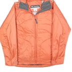 COLUMBIA Womens Orange Zip Jacket S Polyester Blend Outdoor Lightweight Warm