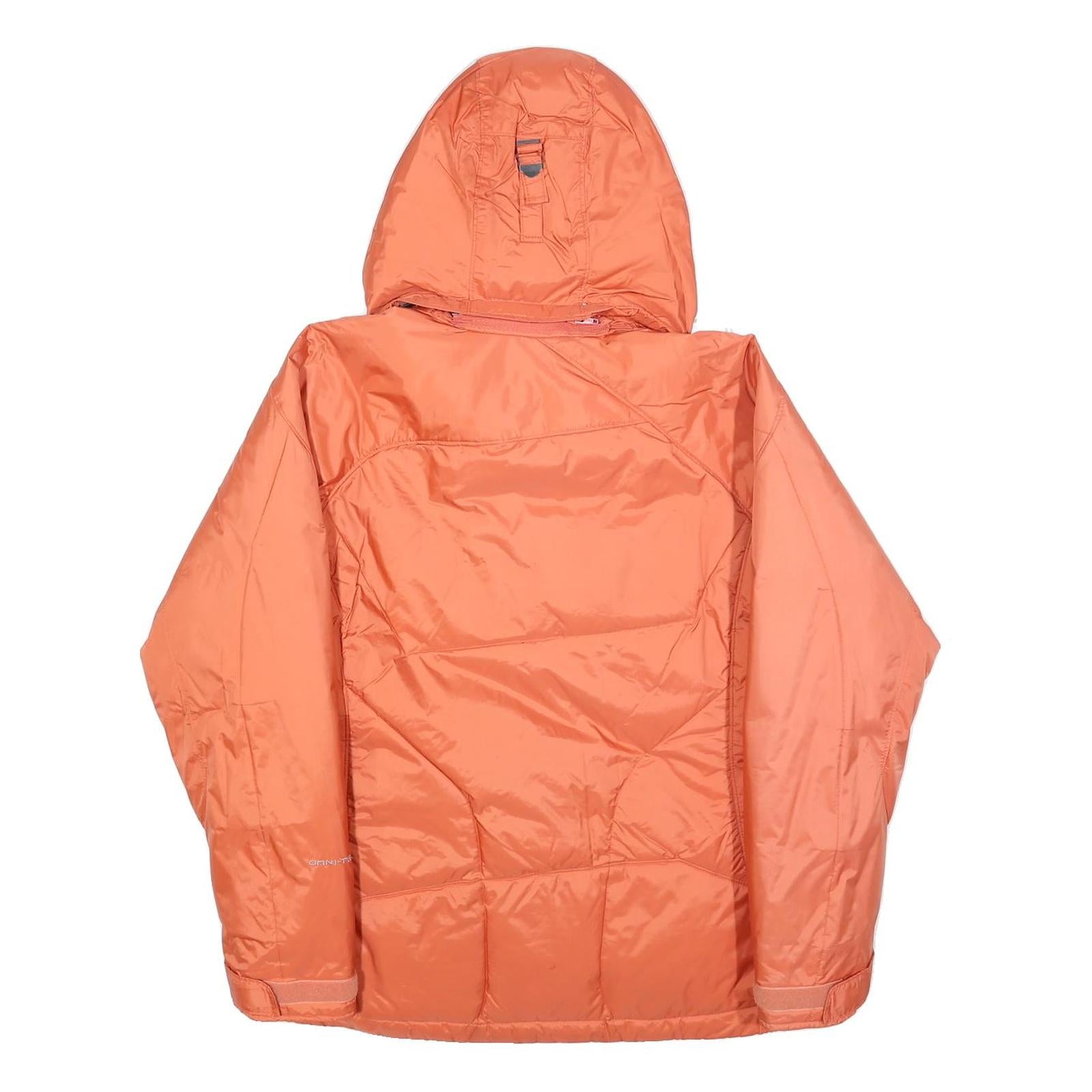 COLUMBIA Womens Orange Zip Jacket S Polyester Blend Outdoor Lightweight Warm