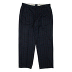 Check Mens Trousers Green Regular Tapered W34 L30