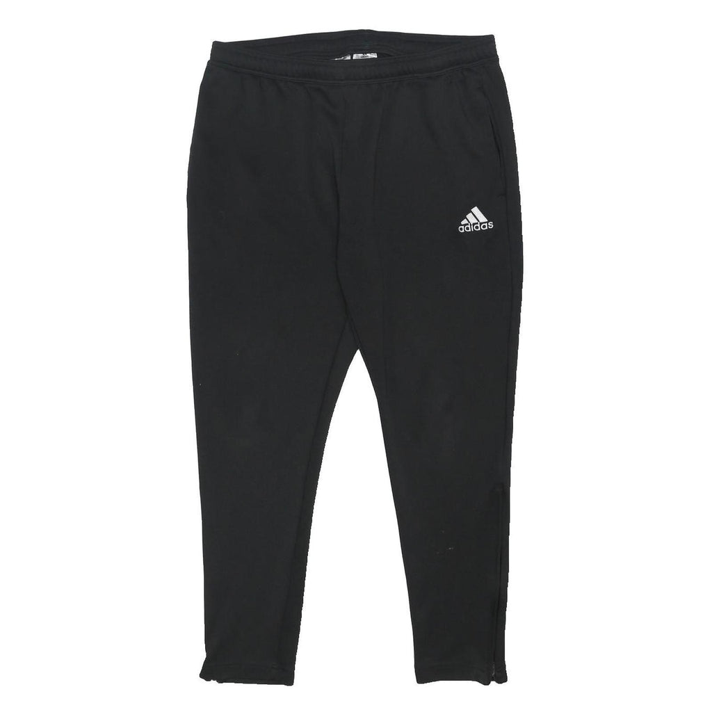ADIDAS Womens Joggers Black Slim Tapered XL W32 L25 Sportswear Workout Pants