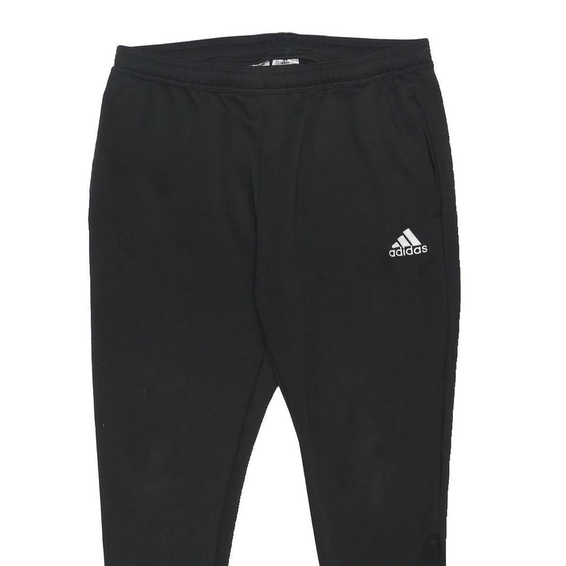 ADIDAS Womens Joggers Black Slim Tapered XL W32 L25 Sportswear Workout Pants