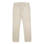 LEVI'S Mens Cotton Slim Beige Trousers W33 L32 Zip Closure Classic Fit Stylish