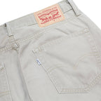LEVI'S Mens Cotton Slim Beige Trousers W33 L32 Zip Closure Classic Fit Stylish