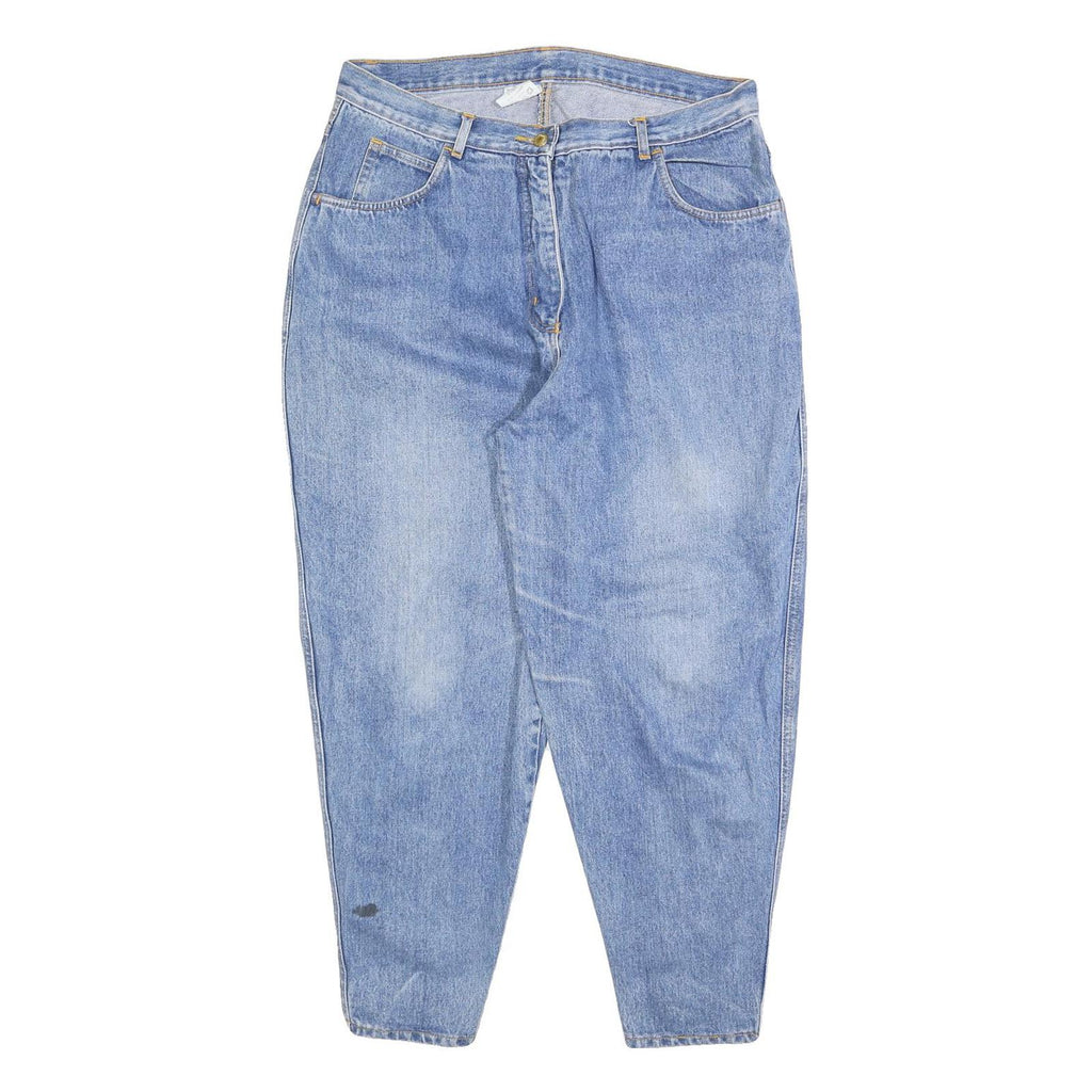 FASHION EXTRA Womens Jeans Blue Cotton Blend Regular W34 L27 Bow Detail Zip